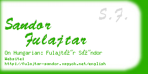 sandor fulajtar business card